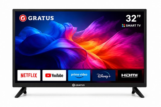 GRATUS 32 Inch Smart LED TV LT32A23H | HD Ready Smart Television with WiFi, Streaming Apps & HDMI