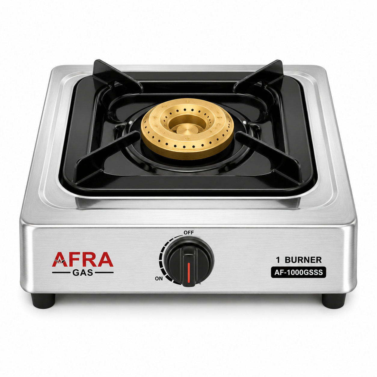 AFRA AF-1000GSSS Single Burner Gas Stove – Compact Stainless Steel Cooktop with High-Efficiency Burner