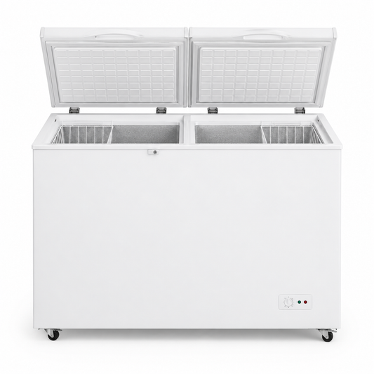 STAR TRACK Chest Freezer 423L Double Door White STCFW475L | Deep Freezer | Manual Defrost | R290 Refrigerant