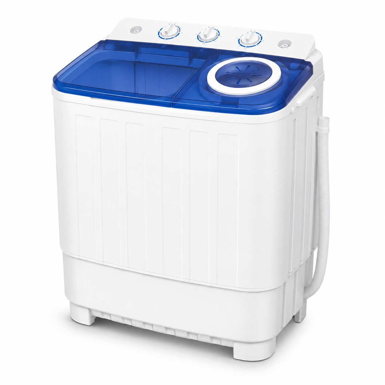 AKAI Twin Tub Washing Machine 7KG WMMA-X07TT – Semi Automatic | Twin Tub Design | Spin Dryer | White