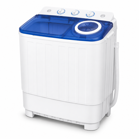 AKAI Twin Tub Washing Machine 7KG WMMA-X07TT – Semi Automatic | Twin Tub Design | Spin Dryer | White