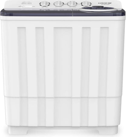 Krome KR-WSA200K 20KG Twin Tub Semi-Automatic Washing Machine – Heavy Duty Top Load Washer with 10KG Spin Dryer