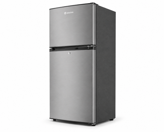 GRATUS 111L Single Door Refrigerator GRFDD111HCX1 | Inox Finish | Compact Direct Cool Fridge with Separate Chiller