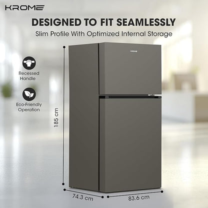 Krome 800L Double Door Inverter Refrigerator with Total No Frost & 360° Swing Flow Cooling | KR-RFF800TI | UAE