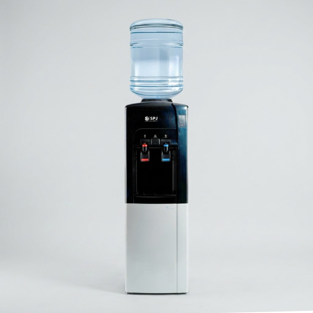 SPJ Water Dispenser Without Refrigerator WDBLR-CN003 | Top Loading | Hot, Normal & Cold Water | Storage Cabinet