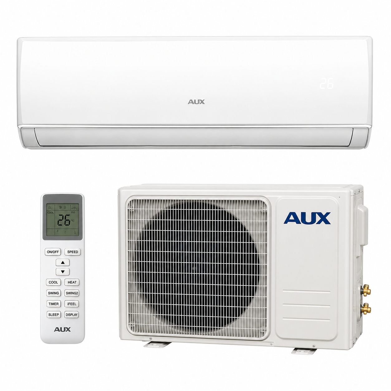 AUX Split AC 3.0 Ton R22 Rotary Compressor ASTW-36A4-LFC4 – Heavy Duty Cooling Air Conditioner