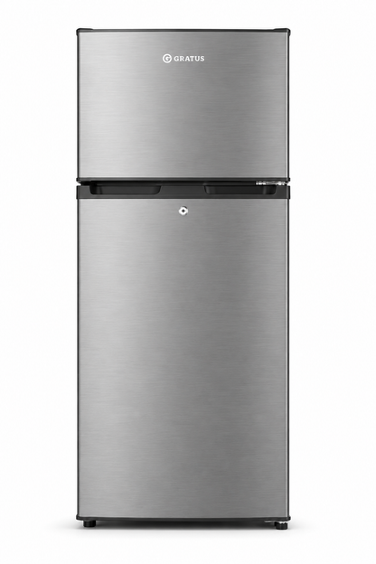 GRATUS 111L Single Door Refrigerator GRFDD111HCX1 | Inox Finish | Compact Direct Cool Fridge with Separate Chiller