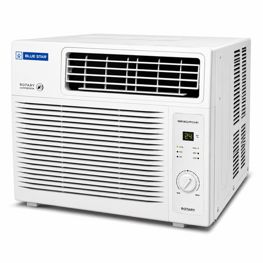Blue Star Window AC 1.5 Ton Rotary WM18CLYFC3-01 – Fast Cooling & Energy Efficient Air Conditioner