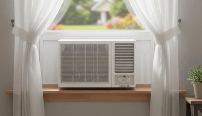 Krome KR-AWR24ST3 2 Ton Window Air Conditioner – 24,000 BTU Rotary Compressor | Cool Only | White