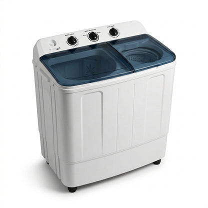 AKAI Twin Tub Washing Machine 6KG WMMA-XTT62W – Semi Automatic | Twin Tub Design | Spin Dryer | Compact Laundry Solution | White