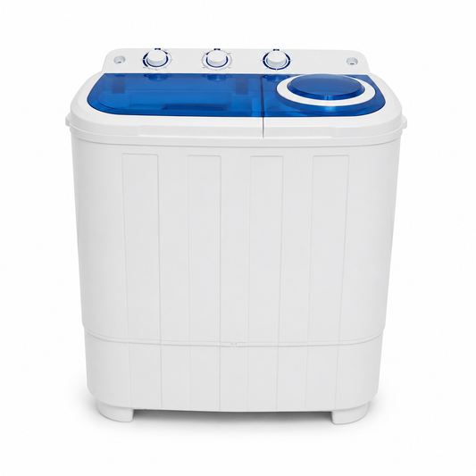Nobel Twin Tub Semi Automatic Washing Machine NWM300 | 2.5kg Wash & 1kg Spin | White | UAE