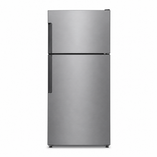 Nobel 280L Double Door Refrigerator NR280NF | No Frost | Top Mount Fridge | Dark Silver | UAE