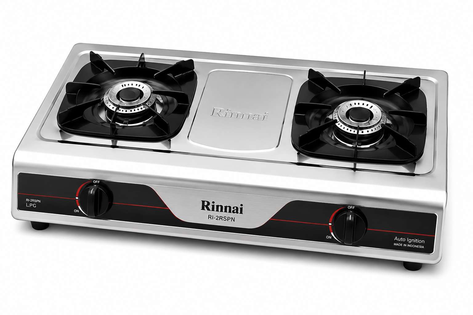 Rinnai 2 Burner Gas Stove RI2RSPN | Stainless Steel | Semi-Commercial | LPG | UAE