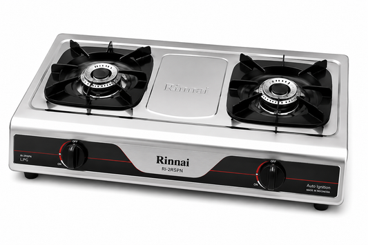 Rinnai 2 Burner Gas Stove RI2RSPN | Stainless Steel | Semi-Commercial | LPG | UAE