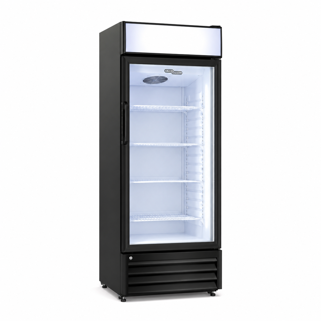 Super General SGSC138 150L Single Door Commercial Chiller Showcase – Glass Door Beverage Display Refrigerator