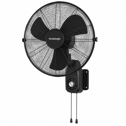 Khaleegia KALASH-400 16 Inch Wall Fan | 60W Wall Mounted Fan with Oscillation & 3 Speed Control