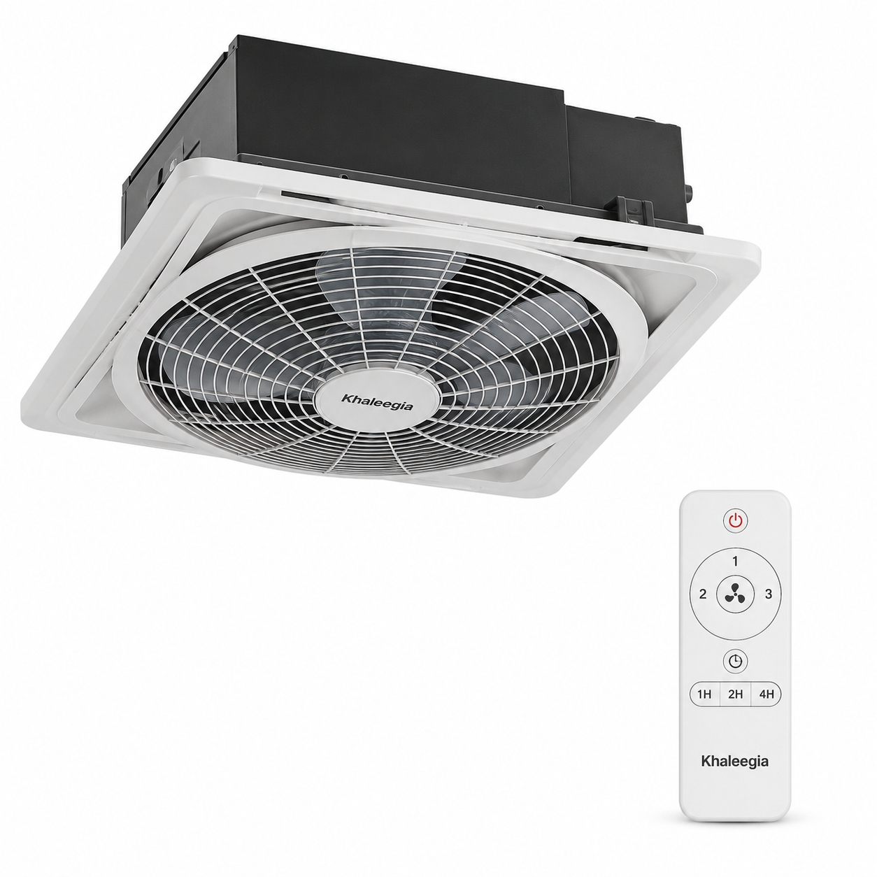 Khaleegia K-CF150 14" 60×60 Ceiling Fan with Remote | Recessed Ceiling Fan, 70W & 3 Speed Control