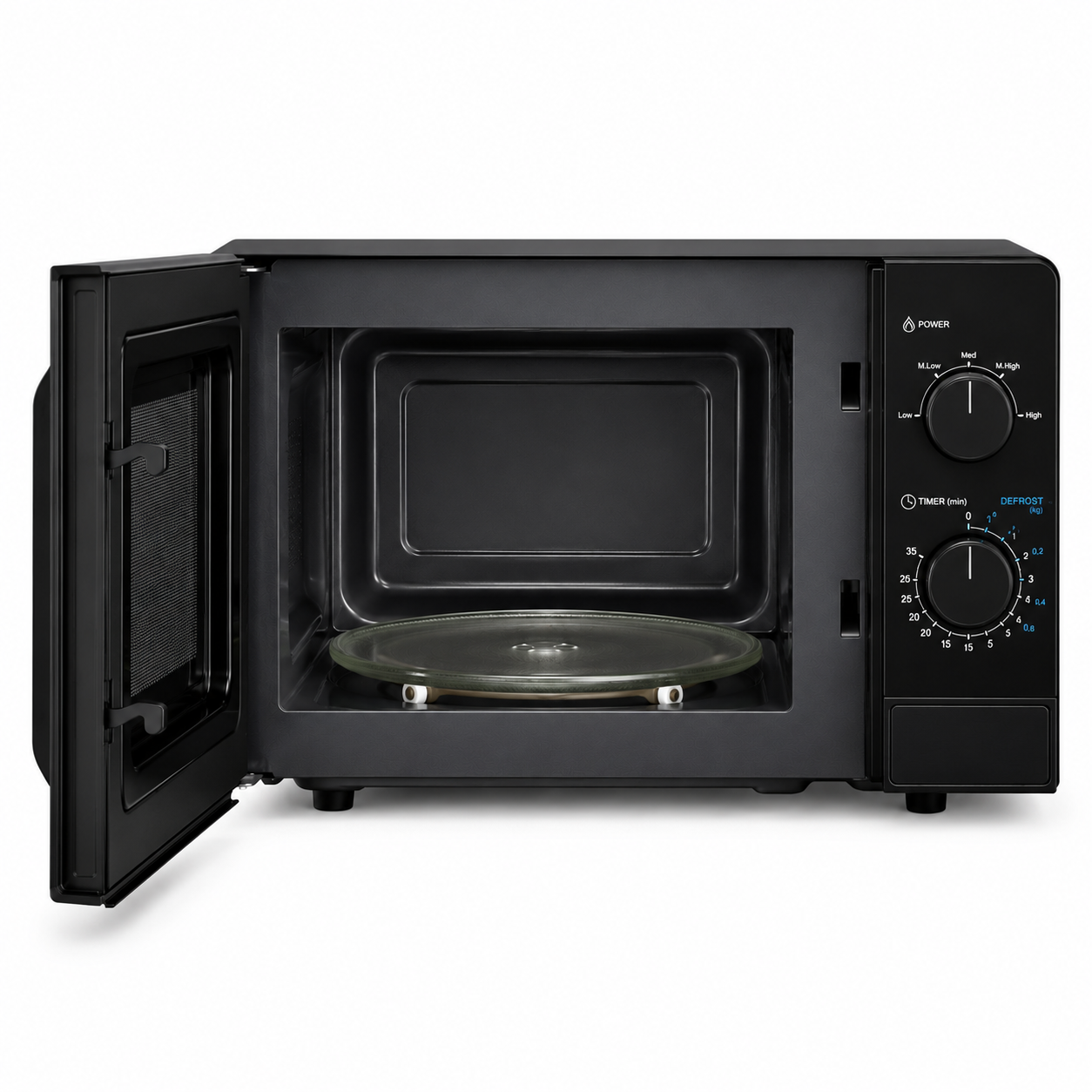 Midea 20L Solo Microwave Oven MM7P012MZ-BK | 700W | Black | Manual Control | UAE