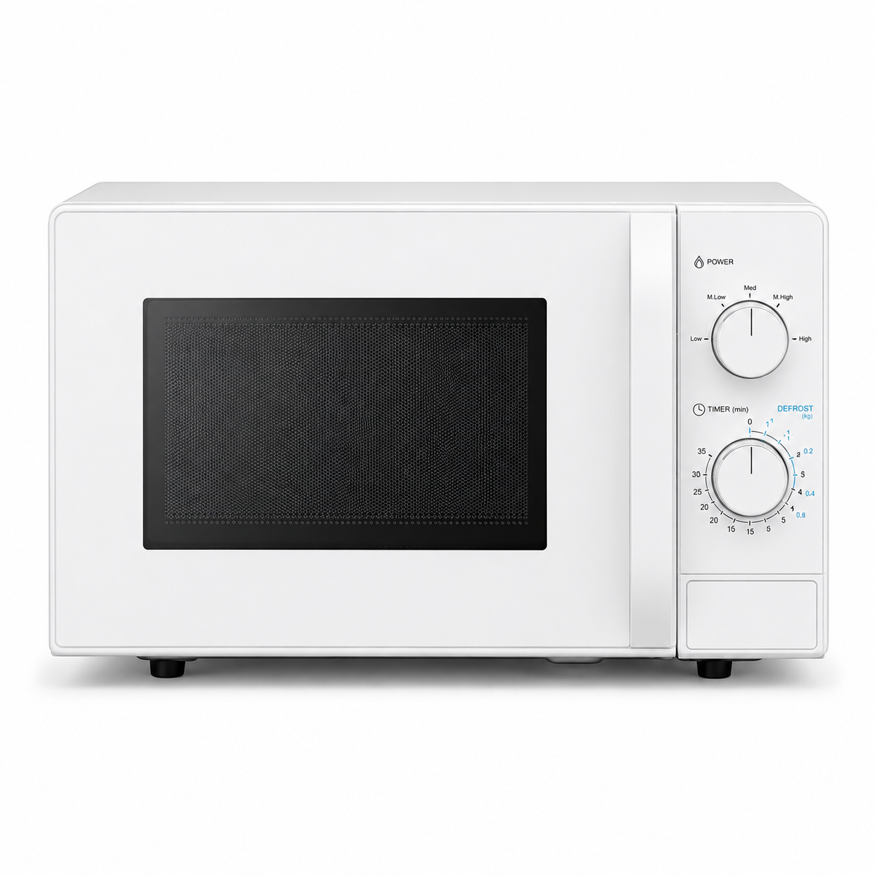 Midea 20L Solo Microwave Oven MM7P012MZ White | 700W | Mechanical Control | Compact Design | UAE