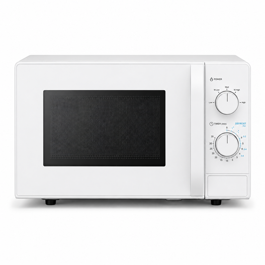 Midea 20L Solo Microwave Oven MM7P012MZ White | 700W | Mechanical Control | Compact Design | UAE