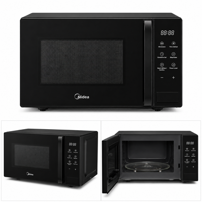 Midea 20L Digital Solo Microwave Oven EM721BK | 700W | Black | LED Display | UAE