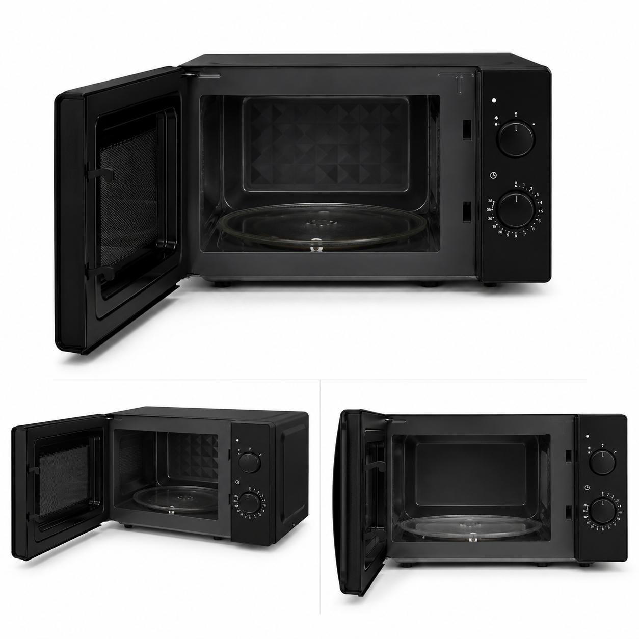 Midea 25L Manual Solo Microwave Oven MM8P022KG-BK | 800W | Black | Mechanical Control | UAE
