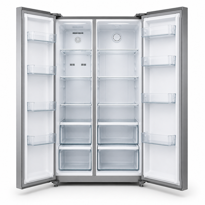 Midea 720L Double Door Refrigerator MDRT723MTE46D | Quattro Inverter | No Frost | Silver | UAE