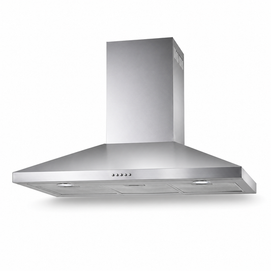 Midea 90cm Chimney Cooker Hood E90MEW2M19 | 600m³/h Suction | Stainless Steel | UAE