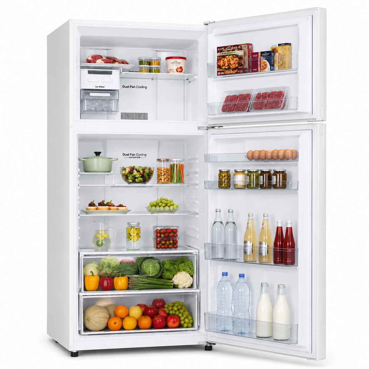 Hitachi 760L Top Mount Refrigerator RV760PUK7K4PWH | Inverter Compressor & Dual Fan Cooling