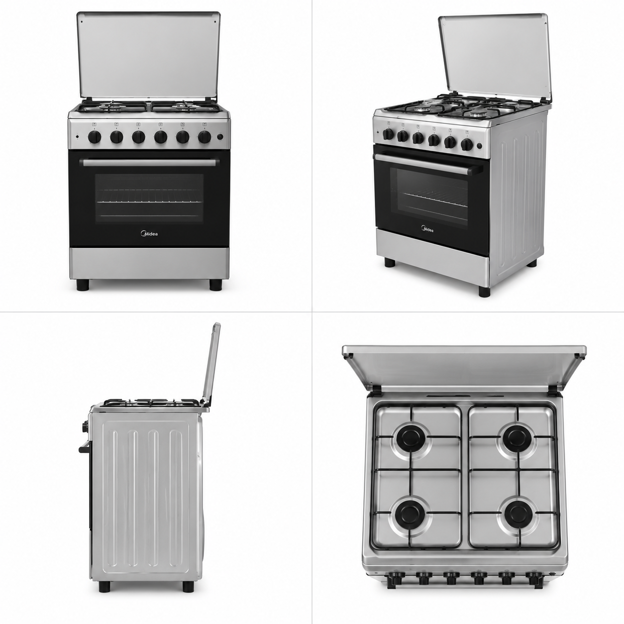 Midea 50×55cm 4 Burner Gas Cooker MFO-MG20TESS-FFD | Full Gas Oven | Flame Failure Safety | UAE