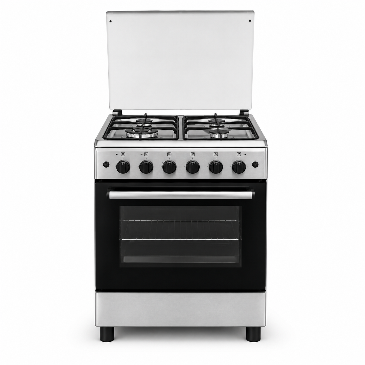 Midea 50×55cm 4 Burner Gas Cooker MFO-MG20TESS-FFD | Full Gas Oven | Flame Failure Safety | UAE