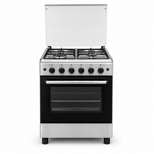 Midea 50×55cm 4 Burner Gas Cooker MFO-MG20TESS-FFD | Full Gas Oven | Flame Failure Safety | UAE