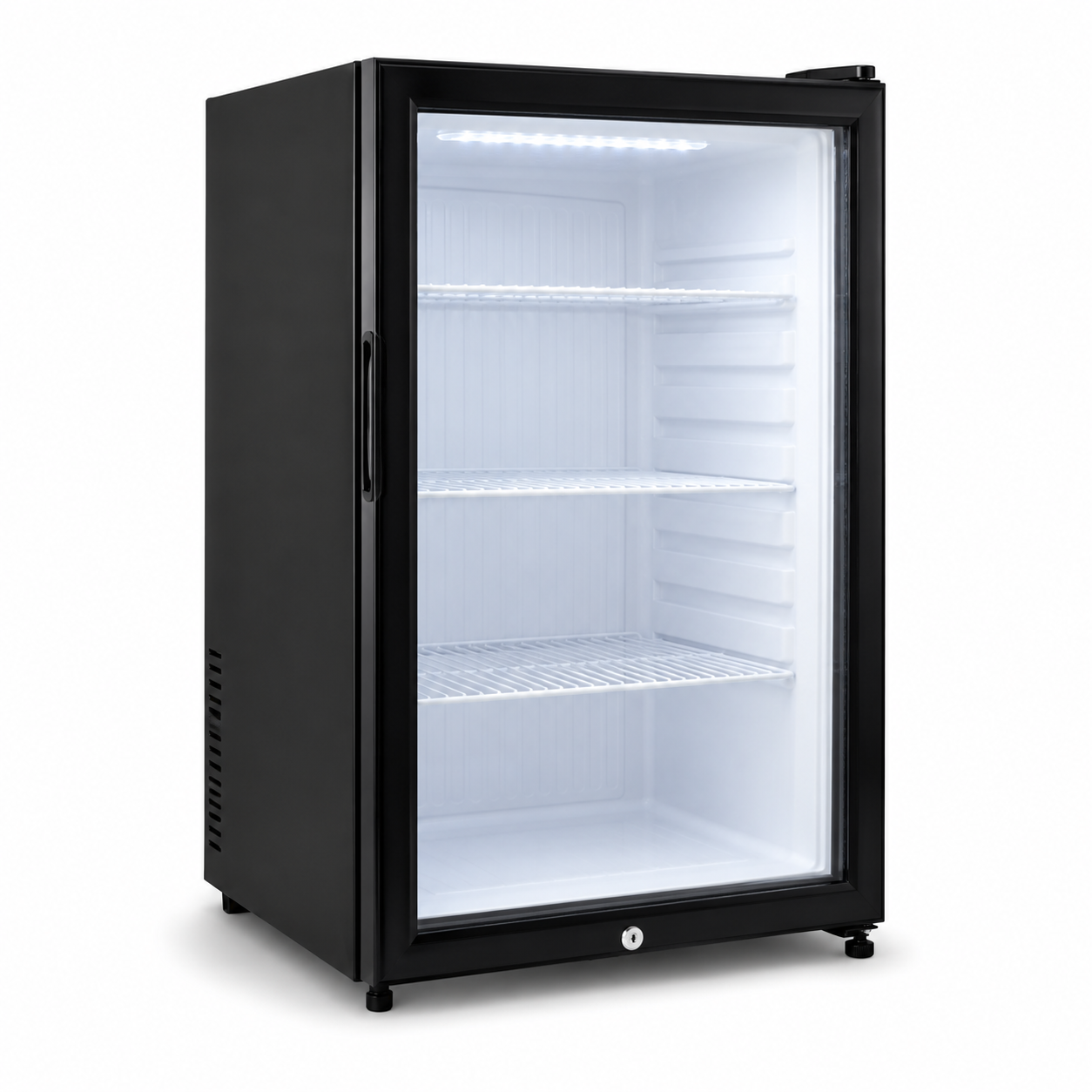 Yamada YCC90G 85L Glass Door Refrigerator | Single Door Beverage Cooler with LED Light & Lock