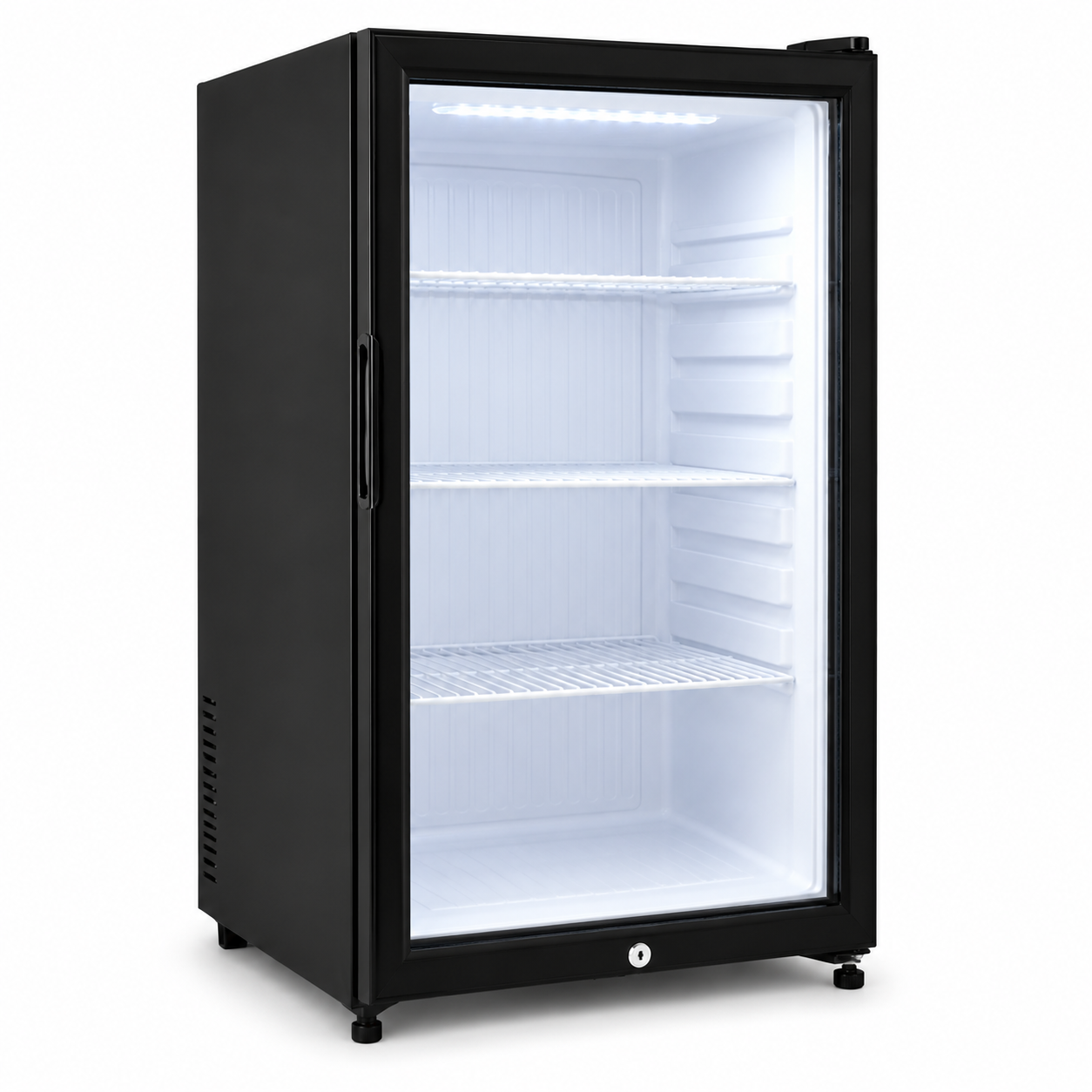 Yamada YCC110G 93L Glass Door Refrigerator | Single Door Beverage Cooler with LED Light & Lock