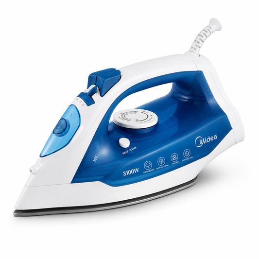 Midea 3100W Steam Iron YPJ26A1W | Ceramic Soleplate | 330ml Water Tank | Auto Shut-Off | UAE