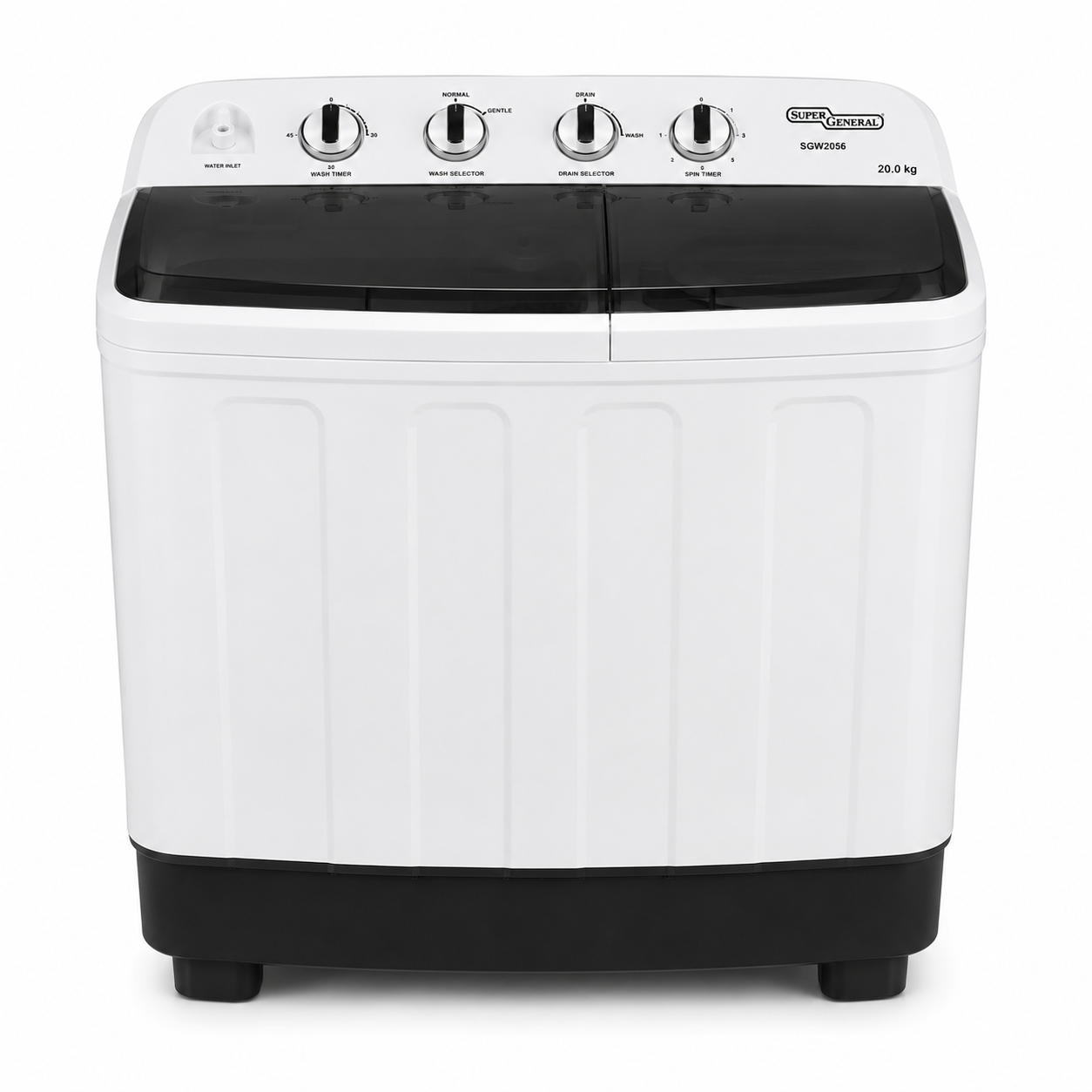Super General SGW2056 Twin Tub Washing Machine 20KG – Semi Automatic Heavy Duty Washer