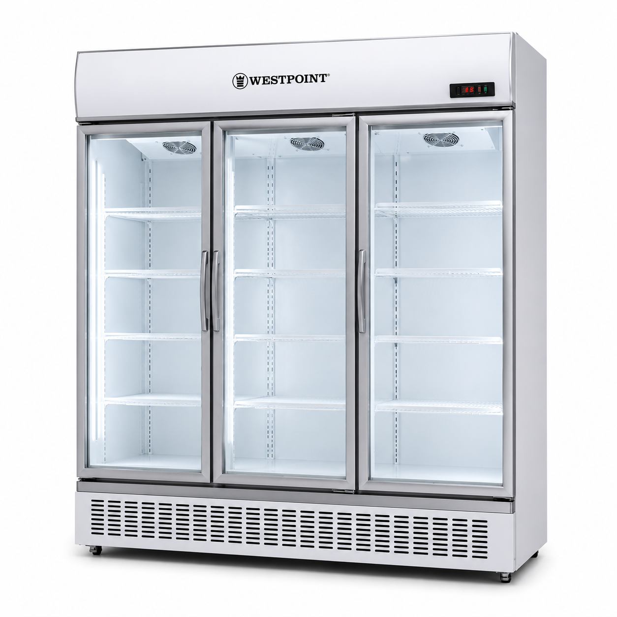 Westpoint WPSN-18017RT3 Upright 3 Door Chiller 1650L – Commercial Display Refrigerator with No Frost Cooling