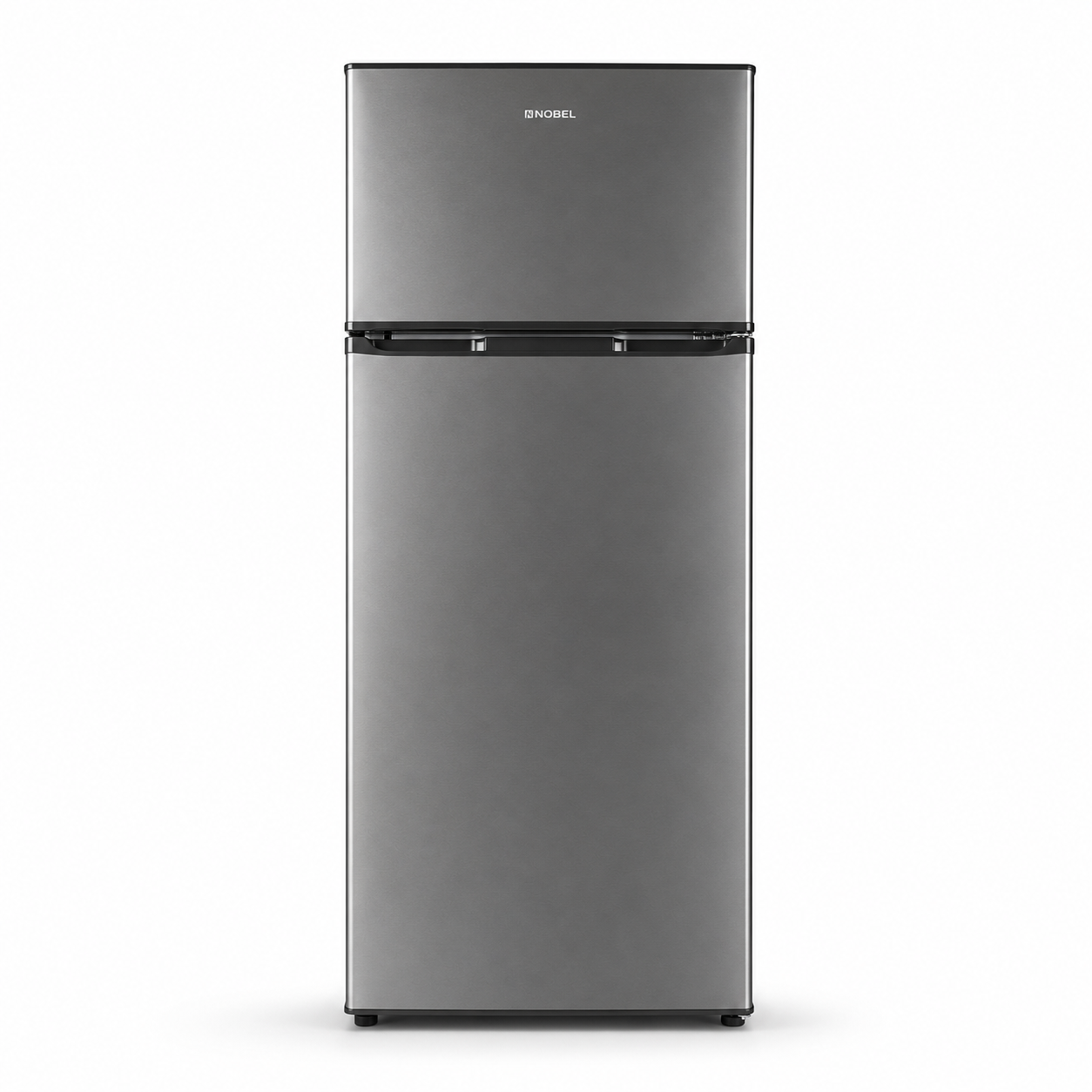 Nobel 120L Double Door Refrigerator NR120S | Dark Silver | Top Mount Fridge | R600a | UAE