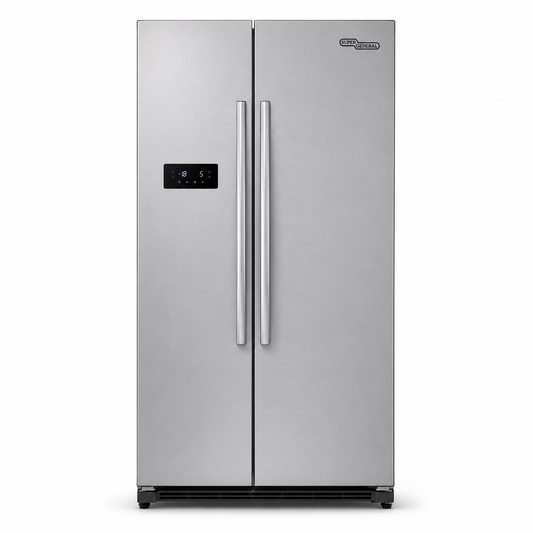 Super General SGR710SBS-SS 600L Side-by-Side Refrigerator – Premium No Frost Refrigerator with Digital Control