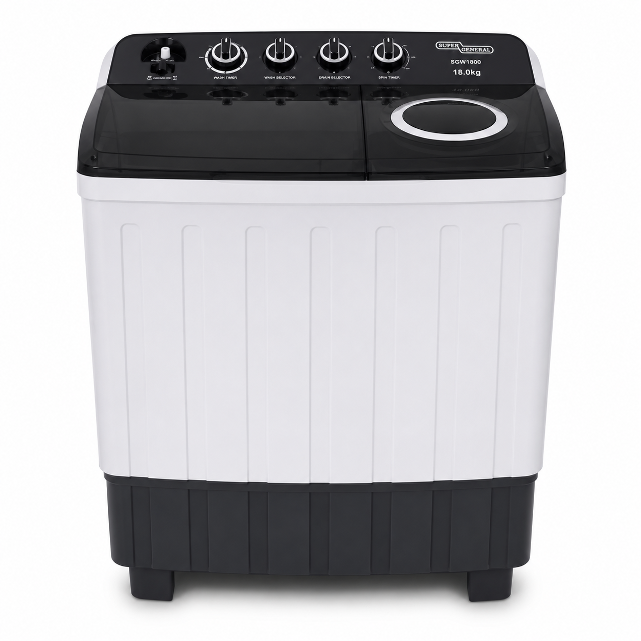 Super General SGW1800 Semi Automatic Washing Machine 18KG – Heavy Duty Twin Tub Washer