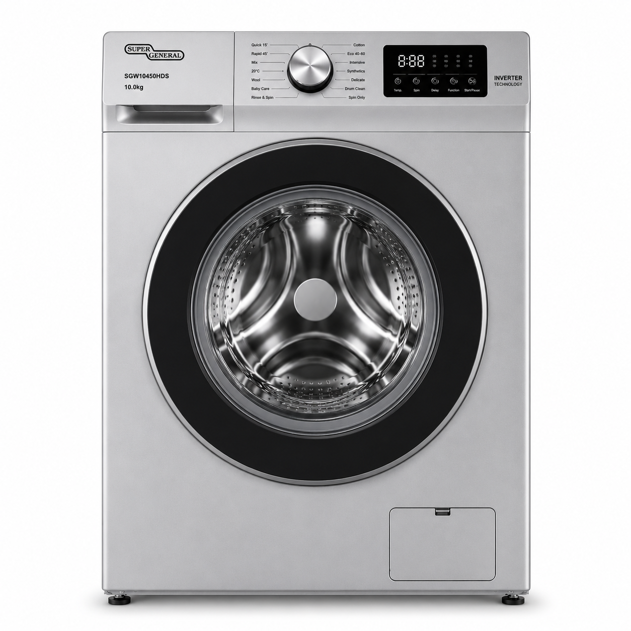 Super General SGW10450HDS Front Load Washing Machine 10KG – Fully Automatic Inverter Washer