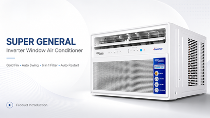 Super General SGA24i Window Air Conditioner 2.0 Ton – Inverter T3 Window AC