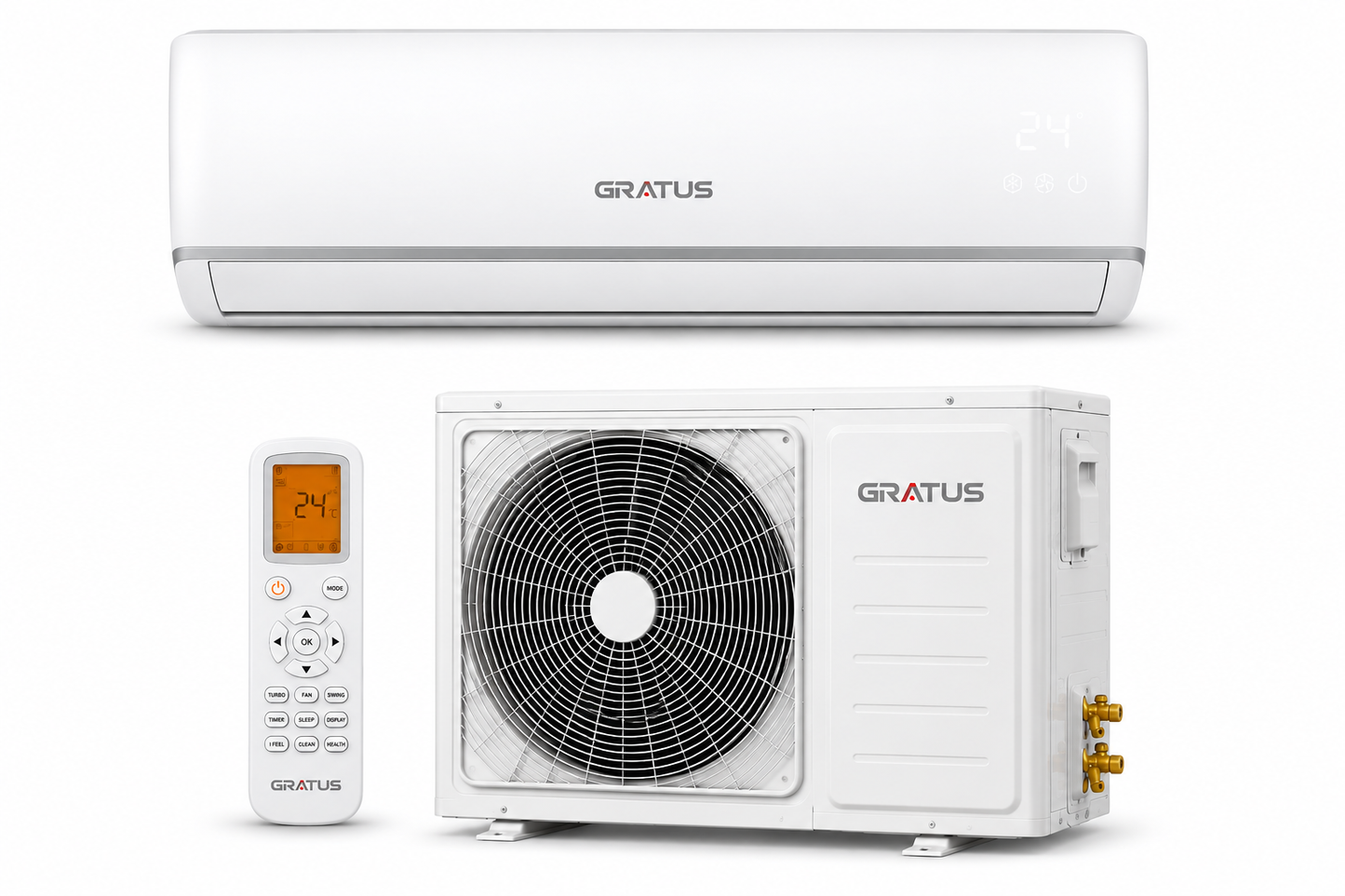 GRATUS 2.0 Ton Split Air Conditioner GSAC24TRS2 | Rotary Compressor | Turbo Cooling | R410A Refrigerant | 24000 BTU