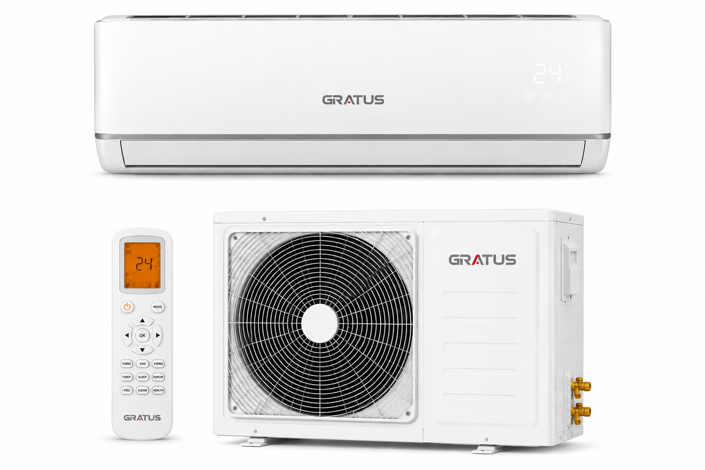 GRATUS 1.5 Ton Split Air Conditioner GSAC18TMC | Rotary Compressor | R410A Refrigerant | 18000 BTU Cooling Capacity