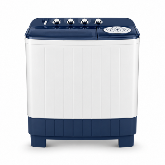Hitachi LTT08JWTPFB 8KG Twin Tub Washing Machine | Air Jet Dry, Zen Wave Impeller & Shower Rinse
