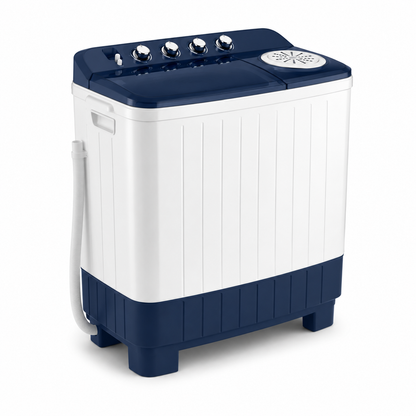 Hitachi LTT08JWTPFB 8KG Twin Tub Washing Machine | Air Jet Dry, Zen Wave Impeller & Shower Rinse