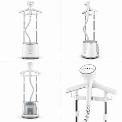 Midea Digital Garment Steamer 2L MYGZ20D2W | 2000W | 6 Steam Levels | Upright Clothes Steamer | UAE