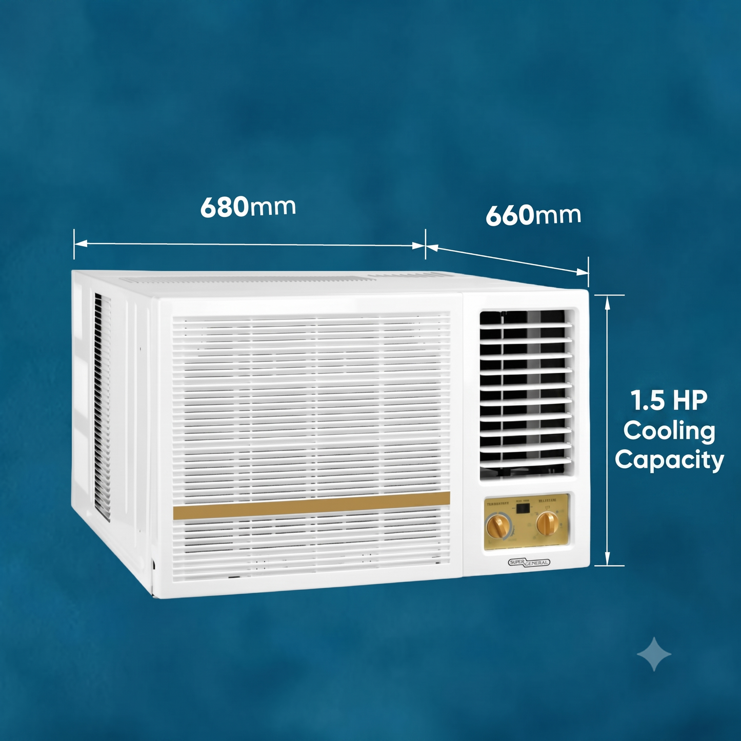 Super General SGA19AE Window Air Conditioner 1.5 Ton – Rotary T3 Window AC