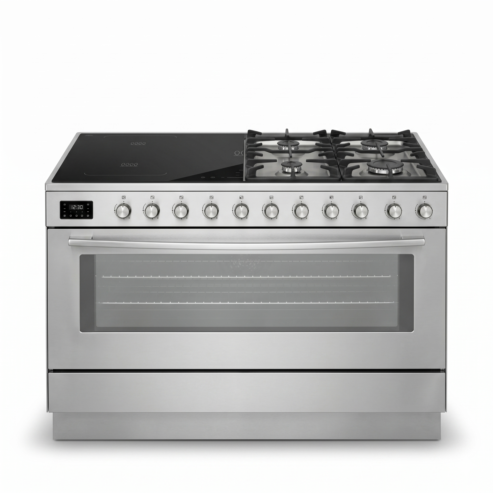 GRATUS 90x60 Full Gas Cooker FCR905KTSS1 | 5 Burner Gas Range with Turbo Fan, Rotisserie & Large Oven Capacity