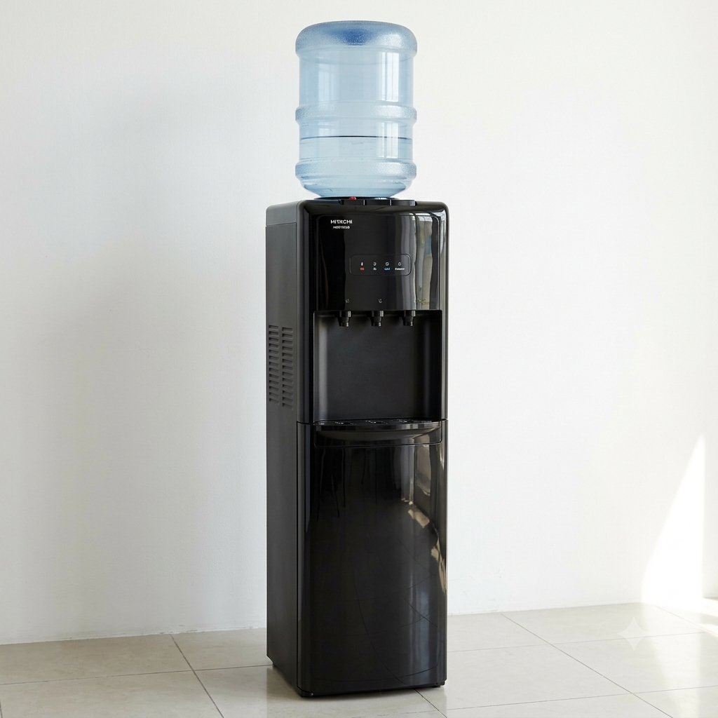 Hitachi HWD15000B Top Load Water Dispenser | Hot, Cold & Ambient Water | 15L Storage Cabinet